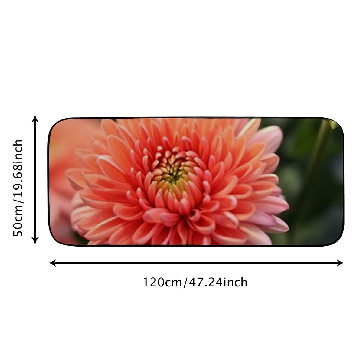 Heduofu Decorative Door Mat, Door Mat with Non-Slip Rubber Backing, Easy Cleaning, Traps Dirt, Rug for Entry, Patio, Garage  - Chrysanthemum Flower Nature Varieties 19.68*47.24 in