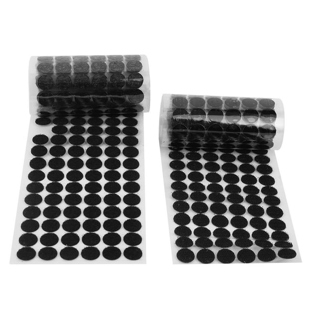 300 pares de pegatinas de puntos con velcro, redondas, resistentes, autoadhesivas, color negro