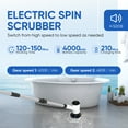 thumbnail image 2 of Purevigil Electric Spin Scrub - Cordless Bathroom Shower Scrubber with 7 Replaceable Brush Heads, 2 Speeds, 2 of 7