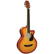 Main Street Guitars MAS38SB 38" Acoustic Guitar, Linden with Tobacco Sunburst Finish, 6 Strings