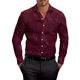 thumbnail image 2 of Ceisia Men's All Gift Seasons Formal Solid Color Round Neck Long Sleeve Shirt - Comfortable Daily Outdoor Wear, 2 of 6