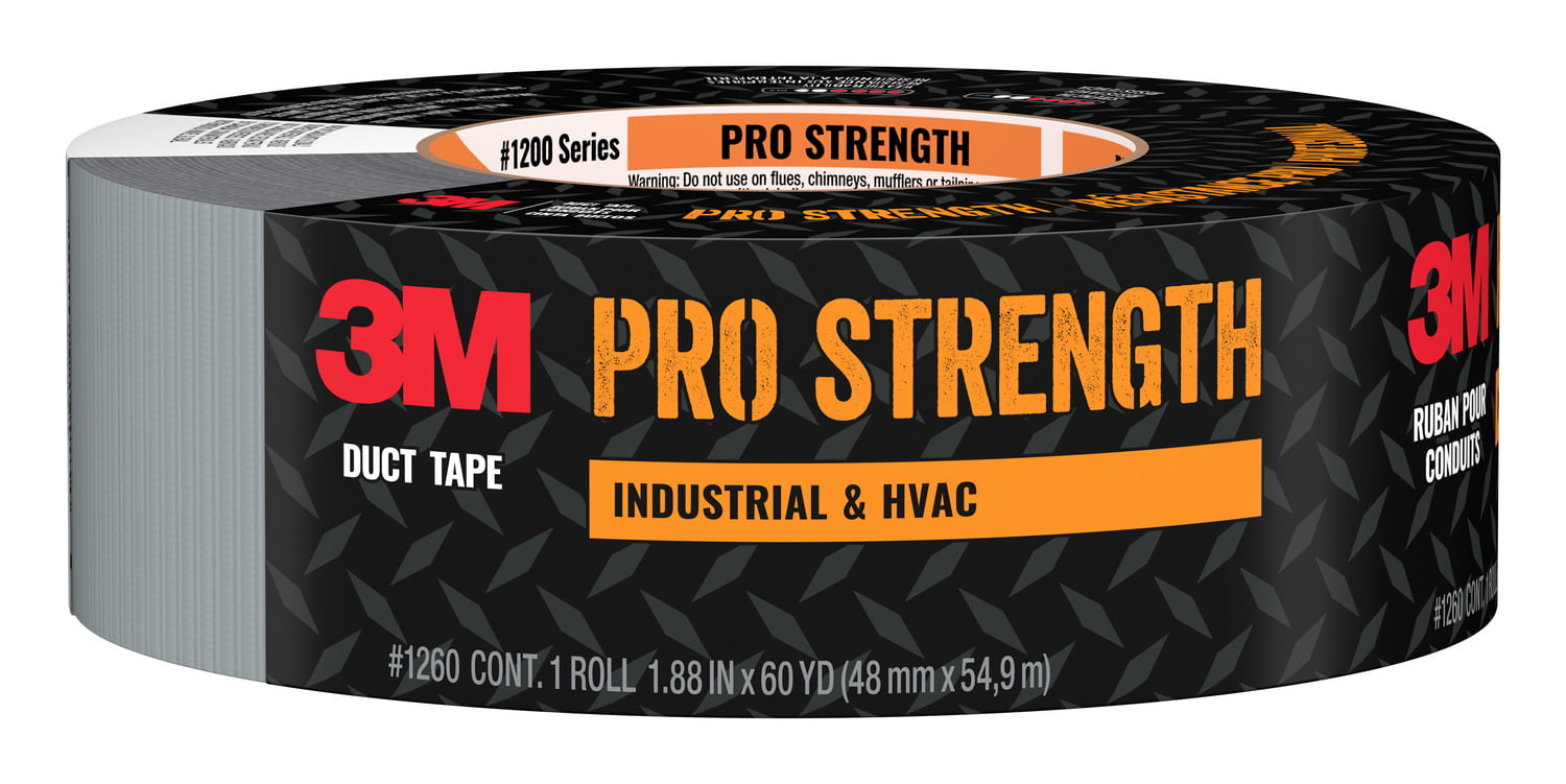 1.88 x 60 yd 3 Pack Multi-Use Industrial Strength Professional Grade Adhesive Black 3M Duct Tape DT8 
