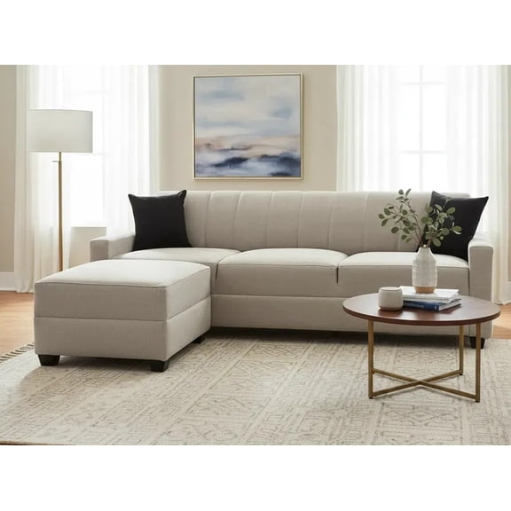 Sala Esquinera Londres Lino Beige, 220X165 CM
