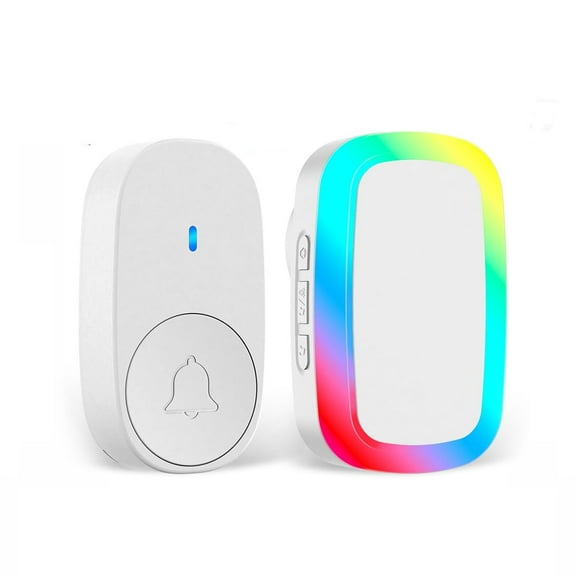 CallTo Self-Powered DoorbellLoud and Colorful Wireless IP55 Waterproof Easy Installation for Elderly/Hearing Impaired