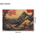 thumbnail image 3 of SKYSONIC Bathroom Rug Toiletry Mat Set, 2 pack Japanese Art Painting Print, Fluffy Plush Absorbent Bath Rugs Carpet for Bathroom Floor Toilet Tub and Shower,23.6"x15.7"+17.3"x13.4", 3 of 7