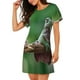 thumbnail image 2 of Fotbe Australian White Tree Frog Sitting on Branch Bata de Dormir para Mujer con Estampado, Camisón de Algodón de Manga Corta, Ropa de Dormir Casual, 2 of 6