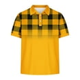 thumbnail image 2 of Felirenzacia Men’s Performance Polo Shirt, Short Sleeve Moisture Wicking Quick Dry Golf Shirt, Yellow,L, 2 of 5