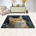 thumbnail image 3 of Non-Slip Area Rug 36"x24" Indoor Washable Floor Mats Carpet Printed for Living Room, Bedroom, Home Decor Orange Cat with Blue Eyes, 3 of 7