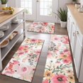 thumbnail image 2 of Pioneer Flower Floral Print Pattern Kitchen Rugs Sets Of 3,Kitchen Runner Rugs Non Skid Washable,Decorative Kitchen Floor Mats for Kitchen,Sink,Laundry,17"x30"+ 17"x47" + 17"x59", 2 of 6