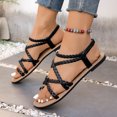 thumbnail image 5 of Viluyesy Flat Sandals for Womens, Clip Toe Wide Width Comfortable Summer Fashion Beach Casual Shoes Black US8.5, 5 of 9