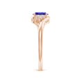 thumbnail image 3 of Angara Natural 0.45 Ct. Tanzanite with Diamond Classic Ring in 14K Rose Gold for Women (Ring Size: 3), 3 of 9