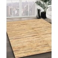thumbnail image 3 of Ahgly Company Machine Washable Indoor Round Abstract Gold Area Rugs, 7' Round, 3 of 7