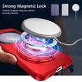 thumbnail image 2 of Dteck for Samsung Galaxy Z Flip 3 Case with 360° Rotatable Magnetic Ring Stand, Compatible with Mag-safe, Slim Thin Matte PC Shockproof Protective Phone Case for Women Men,Red, 2 of 11
