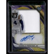 2024 Bowman University Best Harold Perkins Jr. LSU Tigers #PJA-HP Prospect Jumbo Relic Auto SN/MEM Football Card