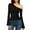 Black, variant on LEBONYARD Women's Trendy Round Neck Chic Sloping Off Shoulder Design Solid Color Long Sleeve Comfortable Thermal Thumb Holes Pullover Base Layer Tops