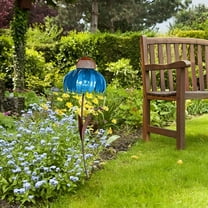 ACDANC Coneflower Bird Feeder Iron Standing Bird Feeder Backyard Flower Pole Bird Feeder Garden Art Metal Birdfeeder Garden Decoration