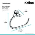 thumbnail image 2 of Kraus Bathroom Towel Ring, Chrome, 2 of 7