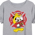 thumbnail image 3 of Disney - Firefighter Mickey - Fire Dept. At Your Service - Women's Oversized T-Shirt, 3 of 5