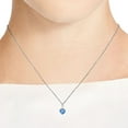 thumbnail image 5 of Gleaming Light Blue Crystal Prism Cube on Sterling Silver Pendant Necklace, 5 of 6