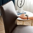 thumbnail image 6 of Shukii Waterproof PU Leather XL Chair Covers Stretch Dining Chair Covers Set of 6 Coffee Chair Slipcovers Chair Protector Cover Universal Chair Covers for Dining Room Kitchen Hotel, 6 of 8