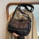 thumbnail image 1 of Bolso de hombro de algodón acolchado rombo Casual Shopping Crossbody Bag (negro), 1 of 8