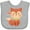 AC-Heather Grey, variant on Inktastic Cute Fox Hello Boys or Girls Baby Bib