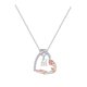 thumbnail image 2 of Collar para mujer, joyería para mujer, collar con colgante de letra y corazón de rosa de colores, joyería para aniversario, día de San Valentín., 2 of 5