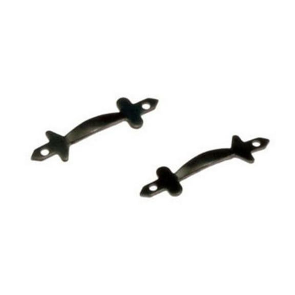 Dollhouse Miniature Set of 2 Door Pulls in Pewter