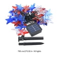 thumbnail image 3 of Iumwxz LED Star Solar String Lights Red White Blue Outdoor Courtyard Patriotic Lighting Decorative Waterproof Holiday Porch Fence Patio, 3 of 9