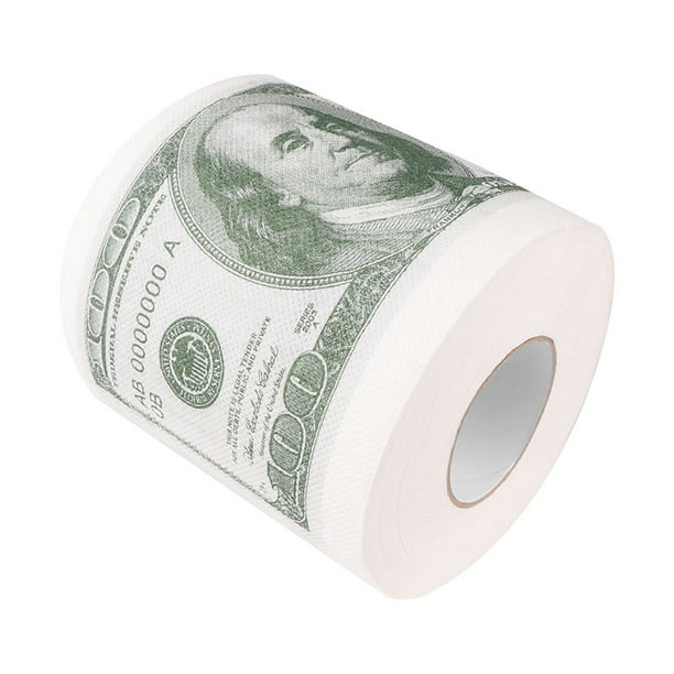 1 Funny Toilet Paper Living Room Decoration Hundred 100 Dollar Bill