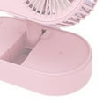 thumbnail image 5 of Miniventilador USB portátil con dos aspas para escritorio, diseño plegable de 2 cabezales, ideal para estudiantes y oficinas, color rosa, 5 of 5