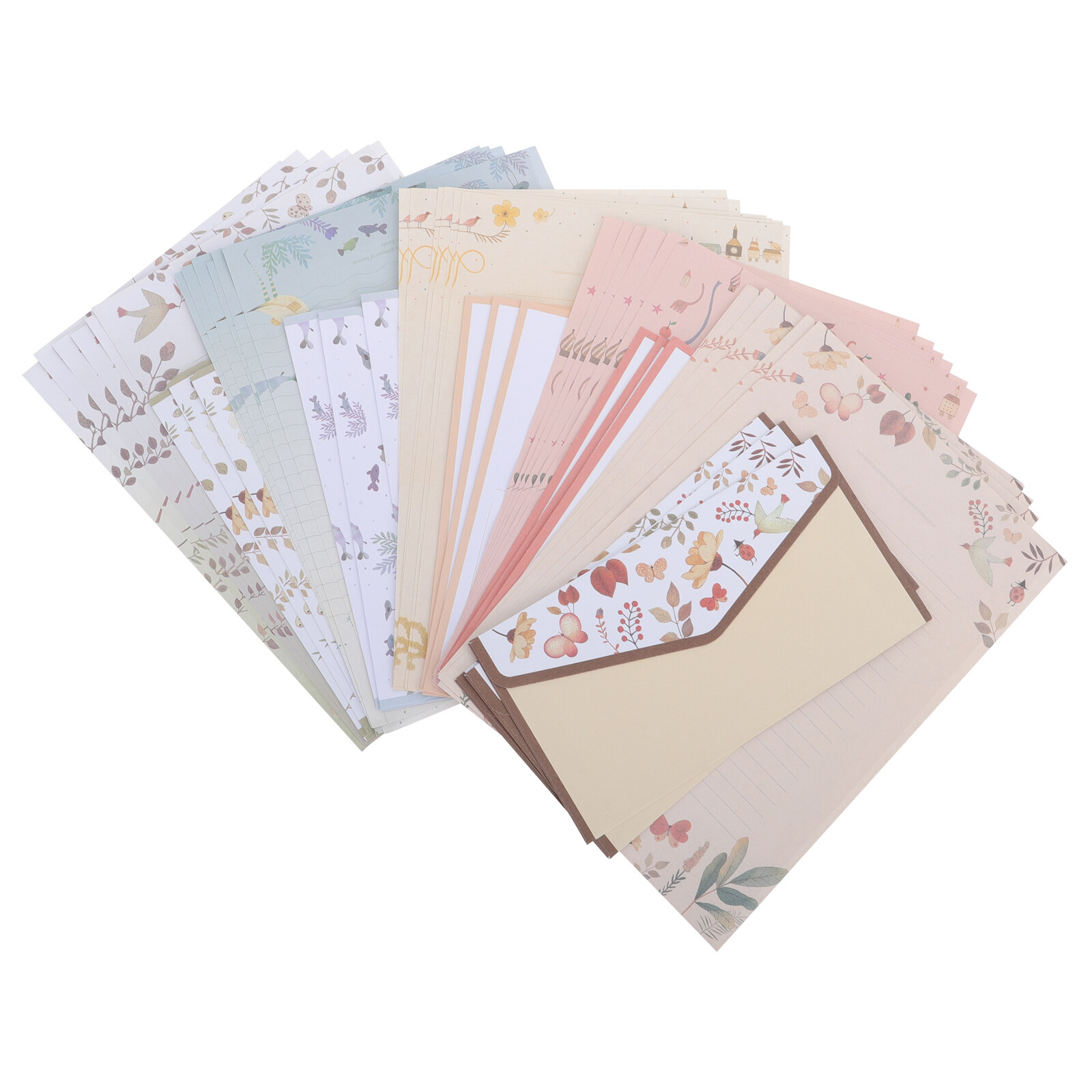 5 Sets of Lovely Writing Stationery Paper Letter Set A5 Letter Paper Envelopes Set