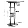 thumbnail image 5 of VEVOR Podium Stand, 47-Inch Metal Lectern, Curved Standing Podium with Wide Reading Surface, Open Storage Compartment, Book Stopper, Cup Holder, for Classroom, Wedding,Conference,Speech,and Concert, 5 of 9