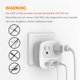 thumbnail image 5 of Adaptador de corriente TESSAN de EE. UU. a Brasil tipo N con 2 salidas, 2 USB, 5 of 6