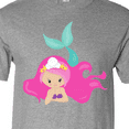 thumbnail image 4 of Inktastic Cute Mermaid, Pink Hair, Green Tail T-Shirt, 4 of 5