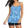 thumbnail image 1 of Women Plus Size Swim Suits Tankini Swimsuits Flowy Swimwear Two Piece Bathing Suits With Shorts, 1 of 9