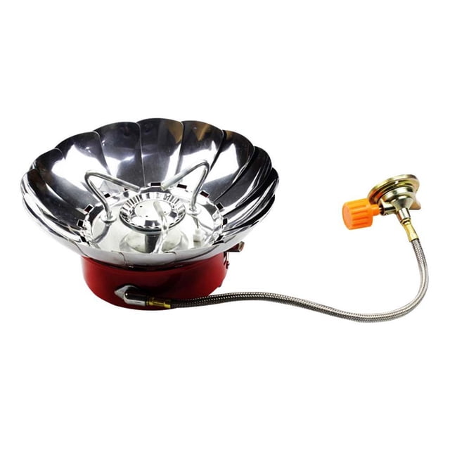 LEEYNEER Réchaud à Gaz de Camping Portable avec Tube de Raccordement en Acier Inoxydable Durable pour Activités de Plein Air