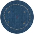 thumbnail image 1 of Safavieh Himalaya 8' Round Hand Loomed Wool Pile Rug in Blue, 1 of 3