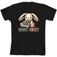 thumbnail image 3 of Short N Sweet Boy's Black Crew Neck Short Sleeve Tee-Medium, 3 of 4