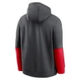 thumbnail image 3 of Men's Nike Anthracite/Scarlet Ohio State Buckeyes 2024 Sideline Club Pullover Hoodie, 3 of 3