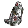 thumbnail image 2 of Wukai Skulls Roses Full Set Car Seat Covers with Soft Padding Universal Auto Front Seats Protector and Cushion Mat, 2 of 5