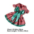thumbnail image 3 of HomeKingdee Plaid Christmas Dog Dress with Big Bowtie Classic Puppy Clothes Holiday New Year Dog Outfit Pet Costume for Small Dogs Cat Apparel, 3 of 7