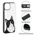 thumbnail image 2 of FINCIBO Soft Rubber Protector Cover Case for Apple iPhone 14 6.1" 2022, Black White Tuxedo Cat, 2 of 5