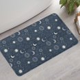thumbnail image 2 of Dark Blue Sun Moon Cloud Pattern Bathroom Rugs Mat,Non Slip Microfiber Bathroom Rug,Rubber Backing,Soft Bathroom Mats for Bathroom Floor,Tub and Shower,17x30in(43x75cm), 2 of 5