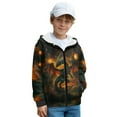 thumbnail image 3 of Chaqlin Galaxy Planet Dragon Fleece Zip Up Hoodie for Boys and Youth - Fuzzy Sweatshirts for kids Athletic Sports Top with Pockets for Gym and Casual, 3 of 7