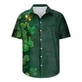 thumbnail image 5 of ZRGHAOYLQ St. Patrick's Day Shirt for Men Funny Shamrock Graphic Shirts Short Sleeve Button Down Tees Tops Casual Lapel Collar Holiday Vacation Shirts, 5 of 5