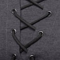 thumbnail image 4 of Ceisia Men's Slim Fit Short Sleeve Hooded Top Ribbed Texture Lace-Up Design Spring Summer Shirt Gift, 4 of 7