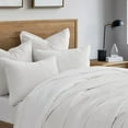 thumbnail image 2 of EVERGRACE Velvet Quilt Set Queen Size, Luxurious Soft Quilted Bedding Sets, Lightweight Velvet Comforter for All Season, Striped Channel Bedspread Coverlet with 2 Shams, Bright White, 2 of 8