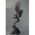 thumbnail image 5 of Nifao Eagle in Action Catching His Prey Bronze Statue – Garden Outdoor Decor Sculpture, 68"L x 40"W x 87"H, 5 of 12