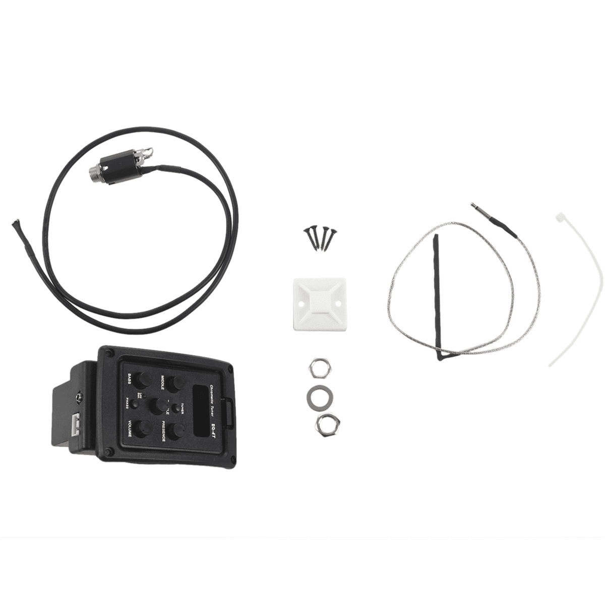 4X EQ-4T 4 Band Pickup EQ Preamp with Tuner for Acoustic Guitar with LCD Tuner and Volume Control
